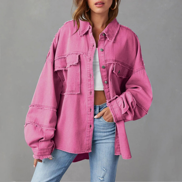 Levoire | Col De Chemise Manteau D'Été Confortable Et Long Rosa