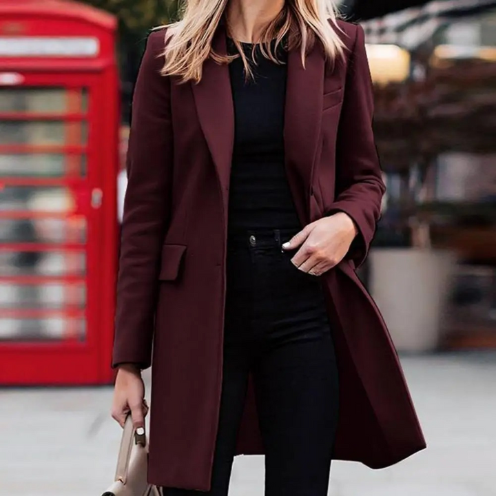 Levoire | Manteau En Laine Avec Boutons Femme Rot