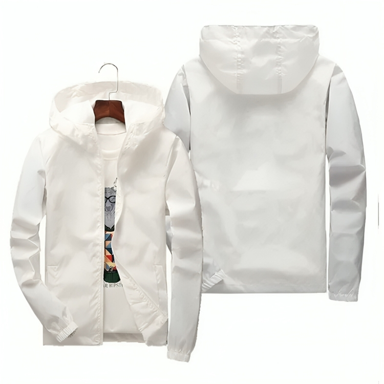 Levoire | Capuche Veste D'Été Imperméable Veste Pour Hommes Blanc