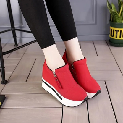 Levoire | Chaussures À Bout Rond Avec Talon Compensé Confortables Rot