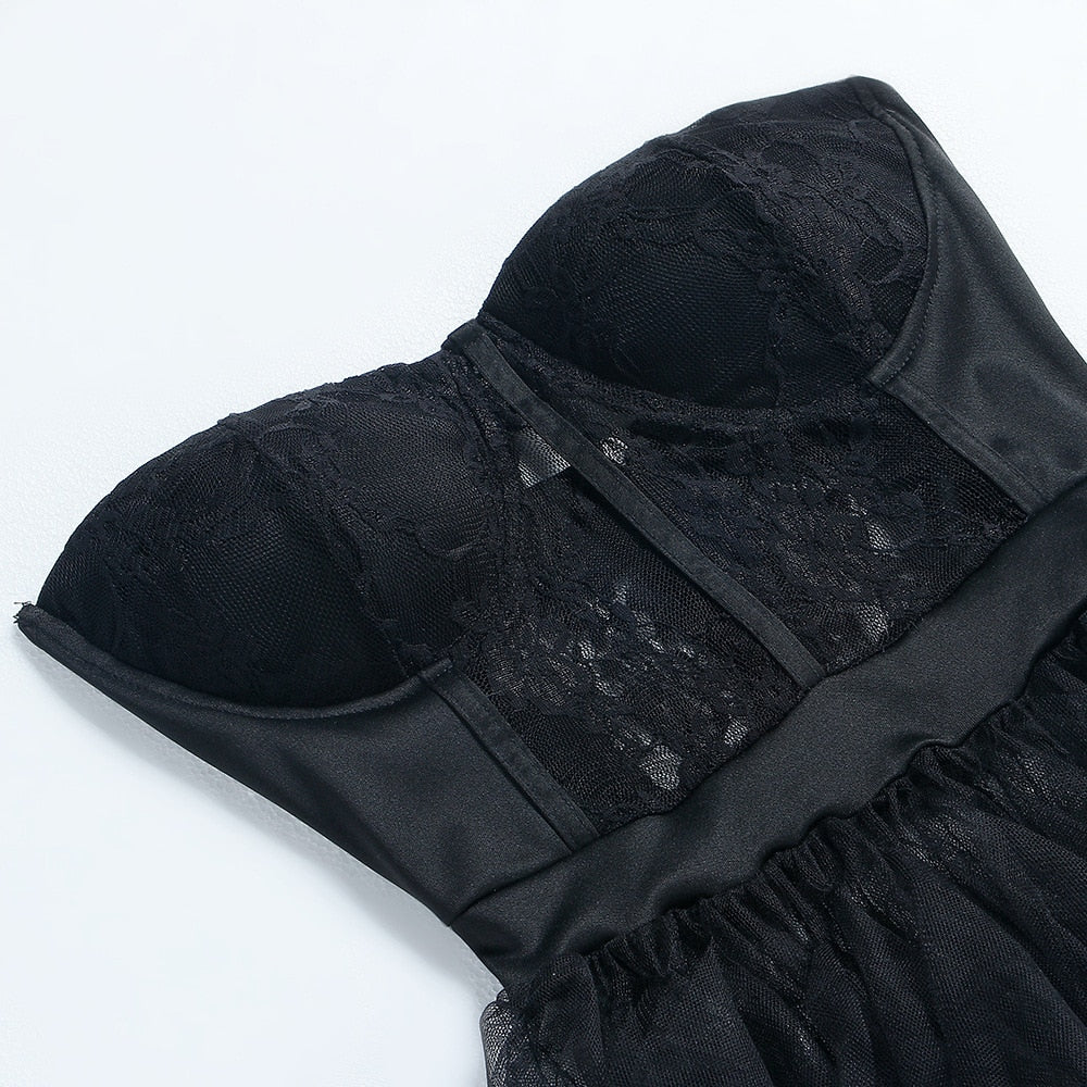 Levoire | Robes Corset-Maxi Blondes Longues En Filet