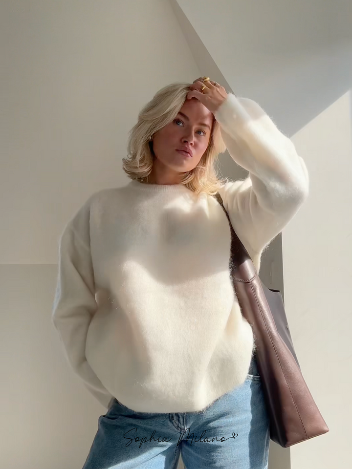 Levoire | Pull À Col Rond Blanc