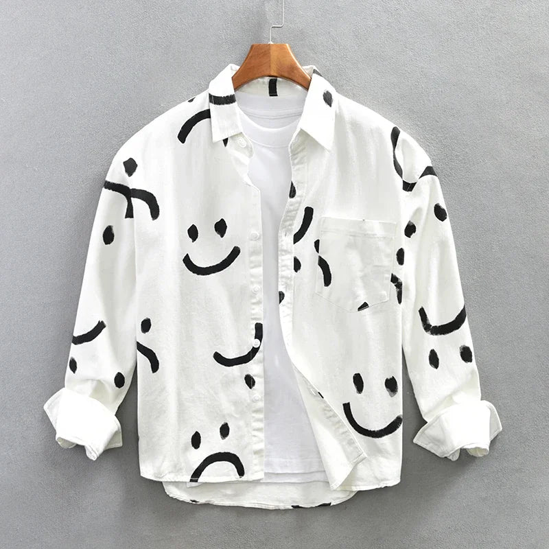 Levoire | Chemise Smiley Decontractee Hommes Blanc
