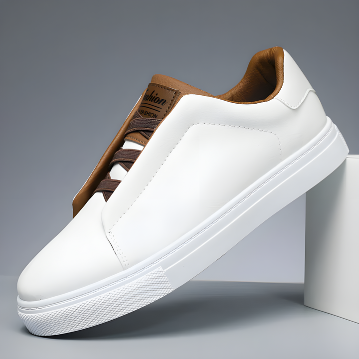 Levoire | Chaussures Zippées Confortables Sans Talon Blanc