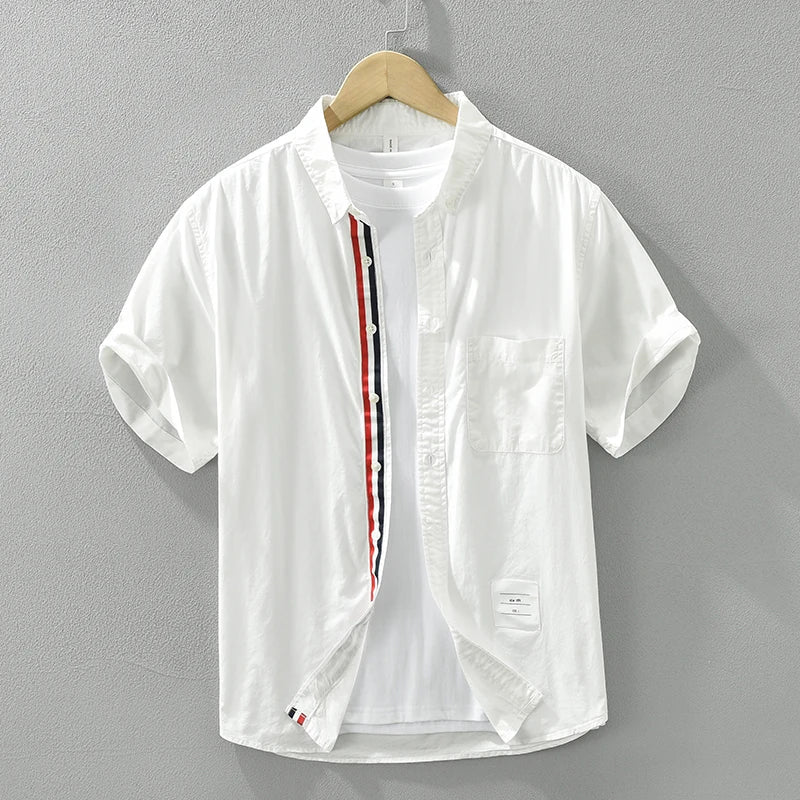 Levoire | Chemise D'Ete Style Decontracte Hommes Blanc