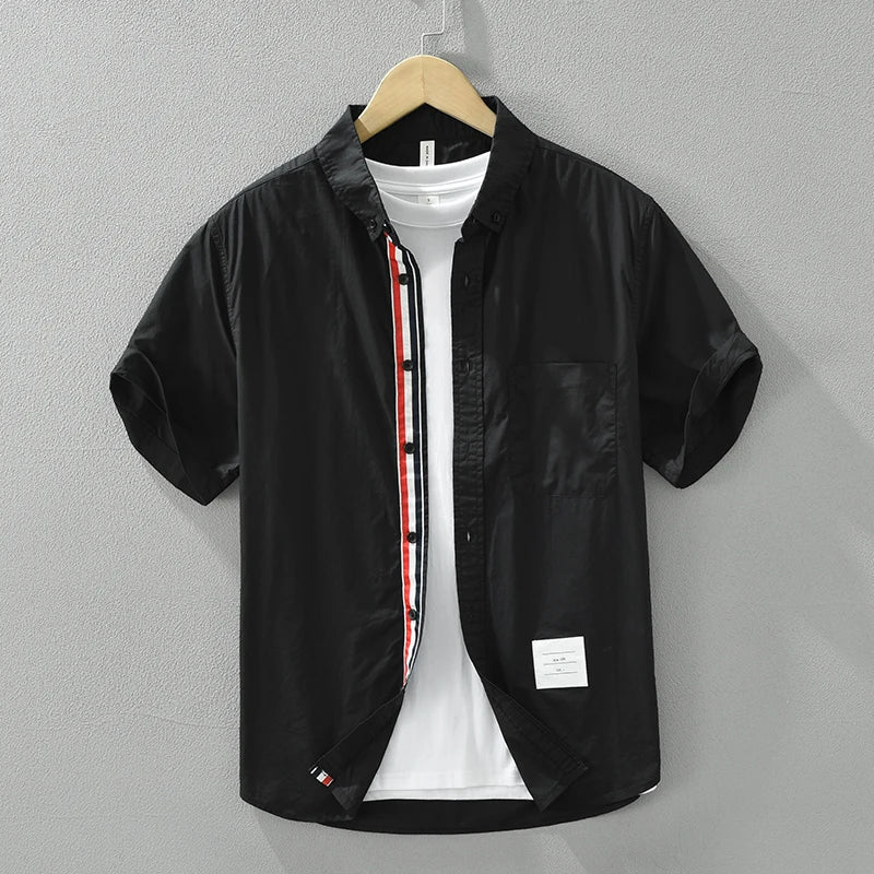 Levoire | Chemise D'Ete Style Decontracte Hommes Noir
