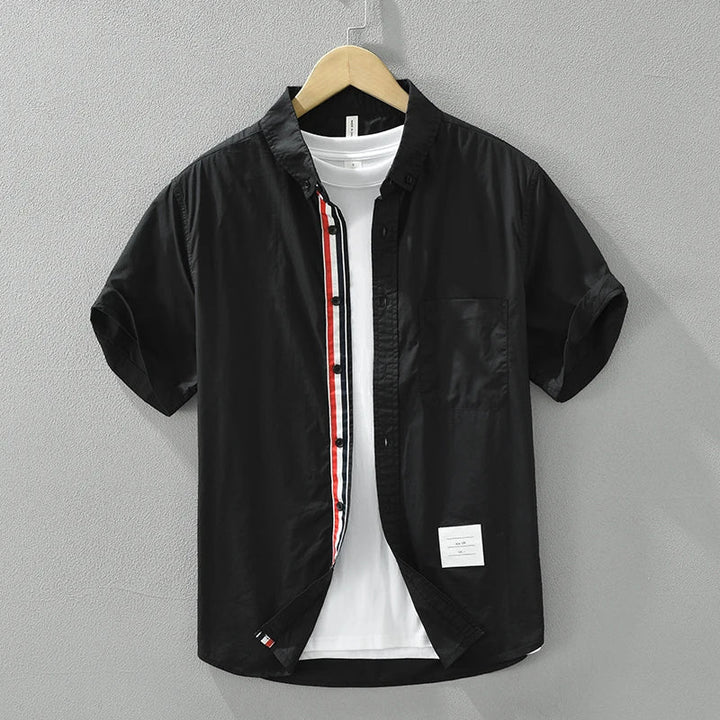 Levoire | Chemise D'Ete Style Decontracte Hommes Noir