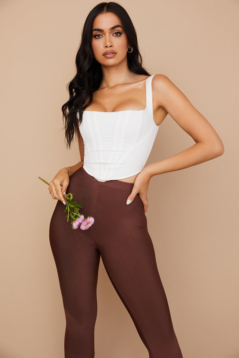 Levoire | Corset Top En Coton Blanc À Encolure Carrée