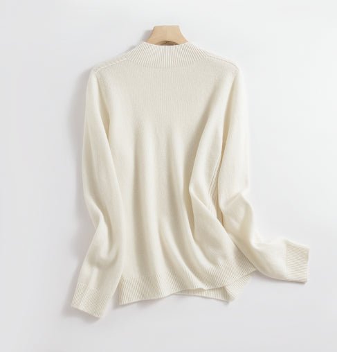 Levoire | Col Montant Pull À Manches Longues Vêtements Pour Femmes Blanc