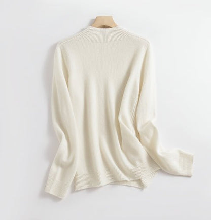 Levoire | Col Montant Pull À Manches Longues Vêtements Pour Femmes Blanc