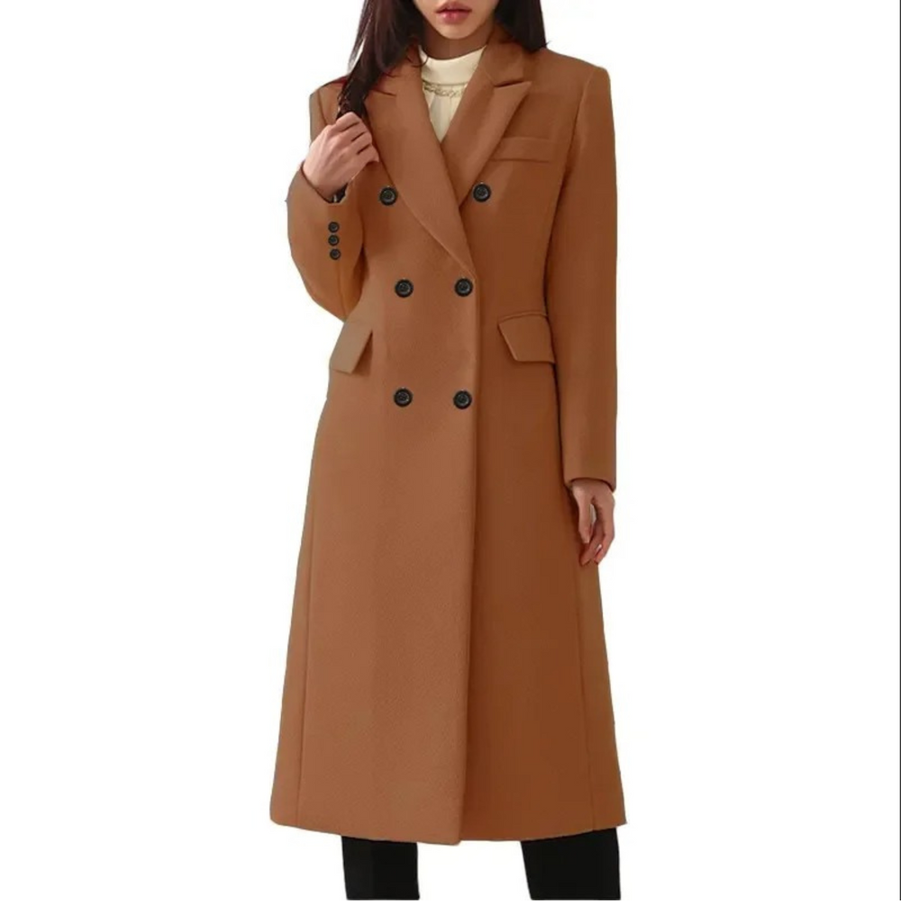 Levoire | Veste De Femme Avec Col Double Brun foncé