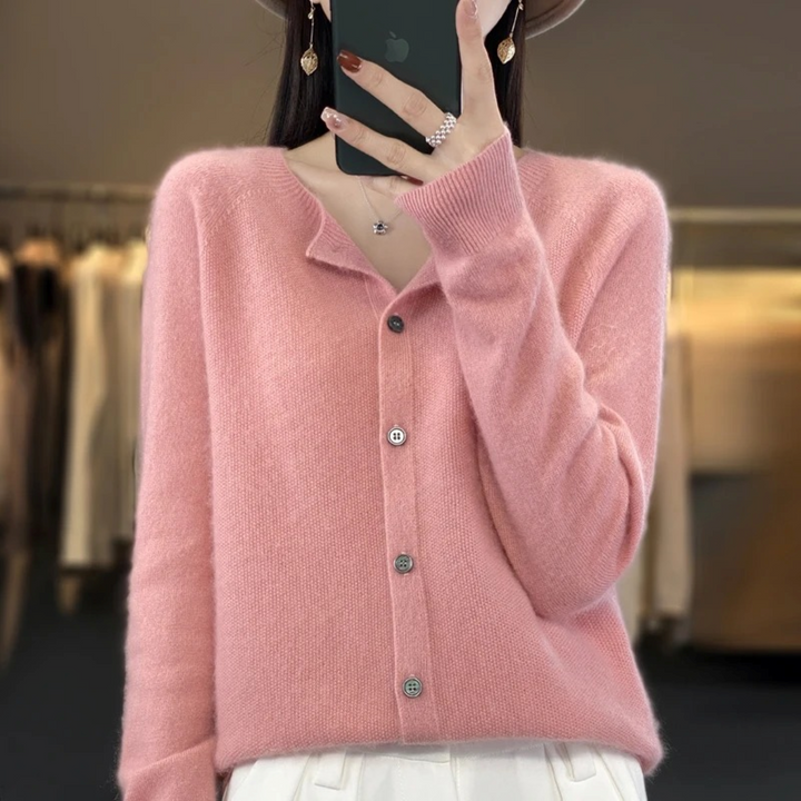 Levoire | Veste En Tricot Style Crop Top Rose clair