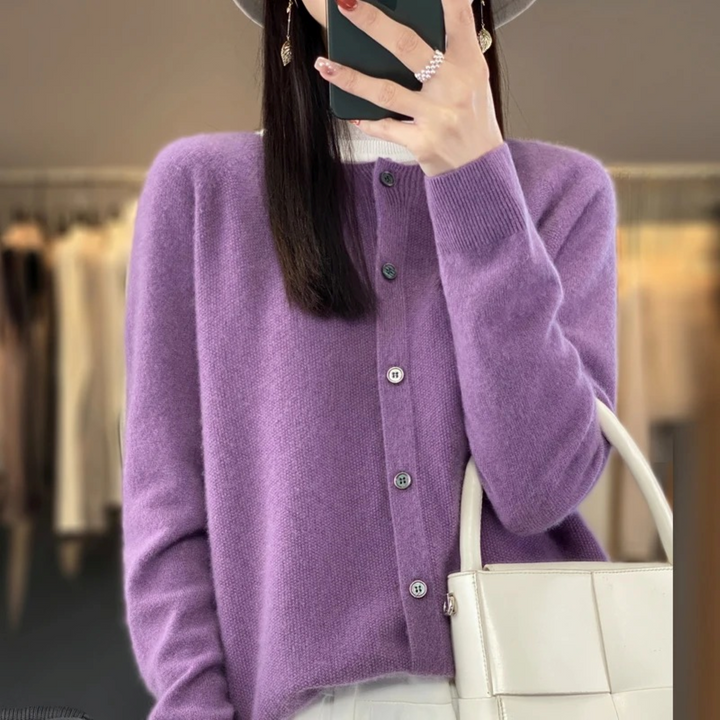 Levoire | Veste En Tricot Style Crop Top Hell lila