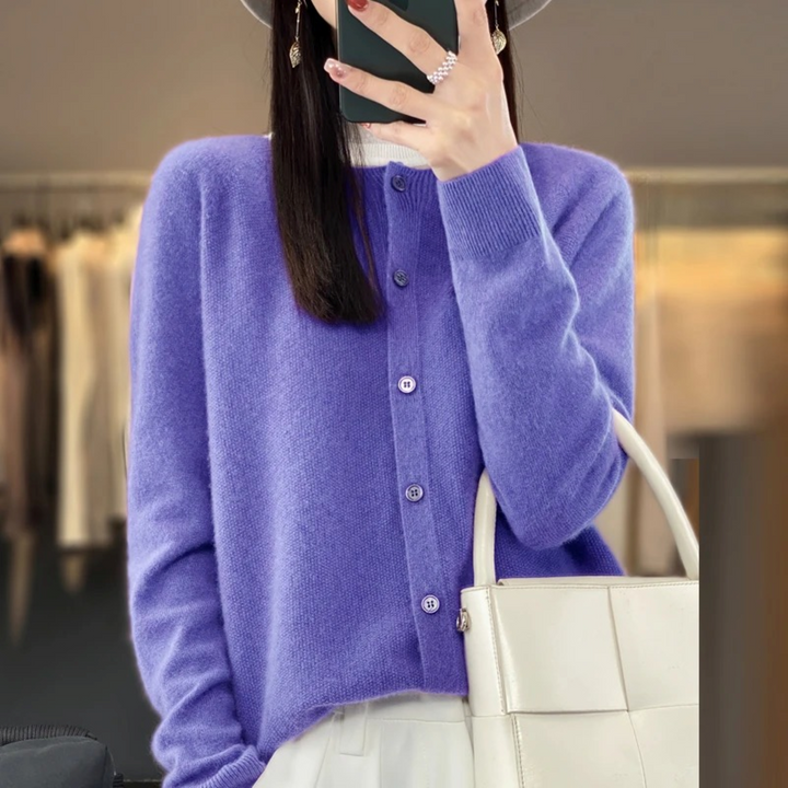Levoire | Veste En Tricot Style Crop Top Lilas
