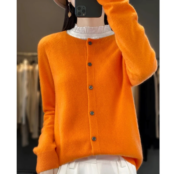 Levoire | Veste En Tricot Style Crop Top Orange