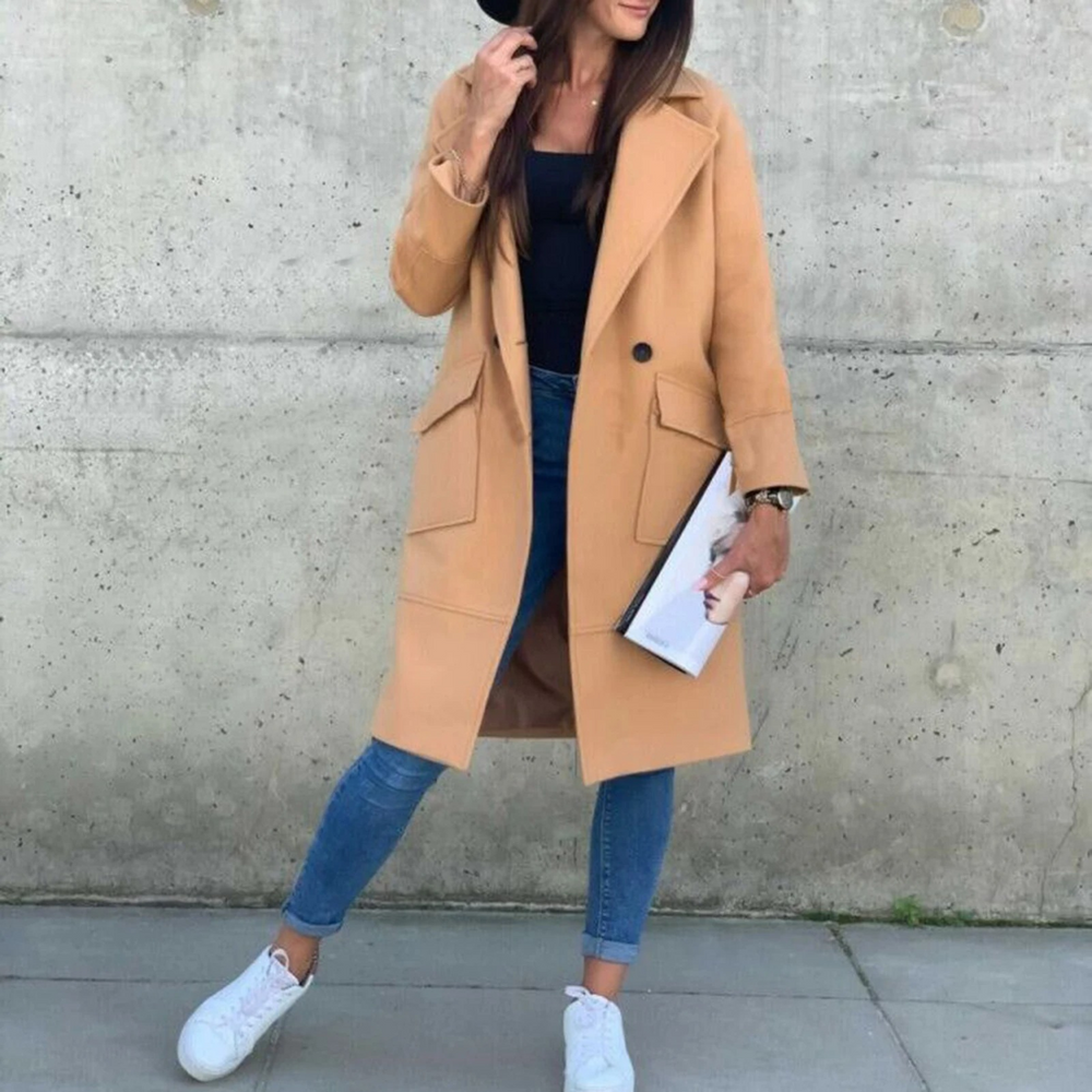 Levoire | Manteau Léger Pour Femmes Avec Col Rabattu Braun