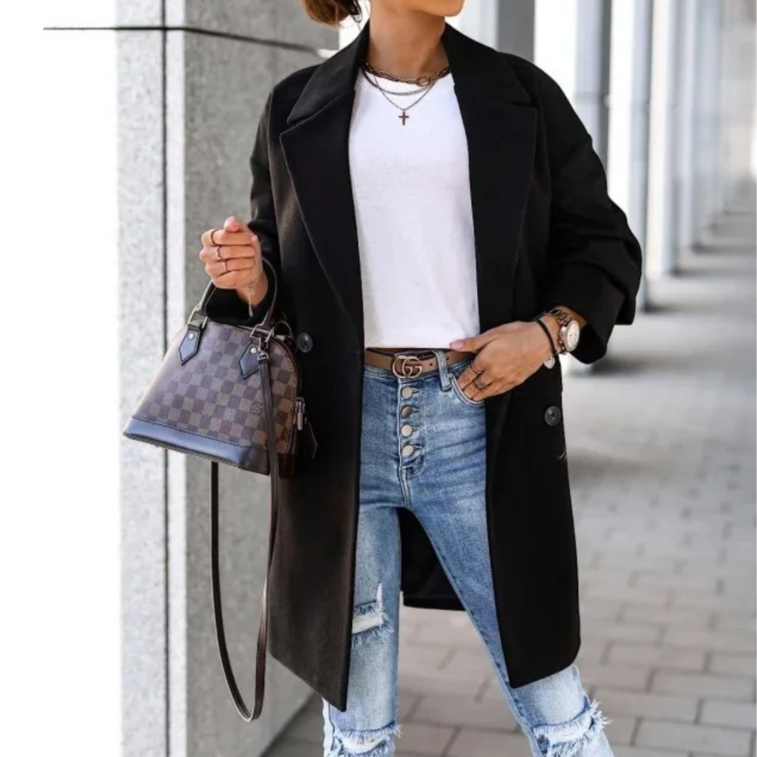 Levoire | Col Revers Avec Bouton Manteau Femme Jacket