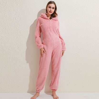 Levoire | Combinaisons Avec Capuche Zip Up Monopiece Pour Adultes Vêtements De Détente Rosa