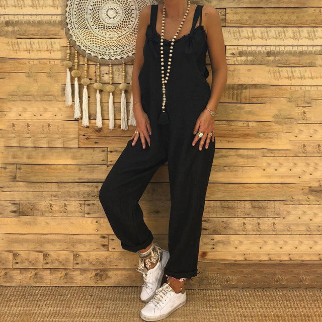 Levoire | Pantalons Salopette Vintage Au Style Intemporel Pour Femmes Manilyn Noir