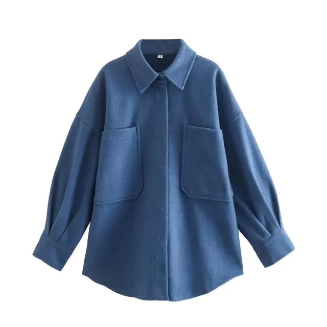 Levoire | Douillette Veste De Récolte De Vin Avec Grandes Poches Bleu