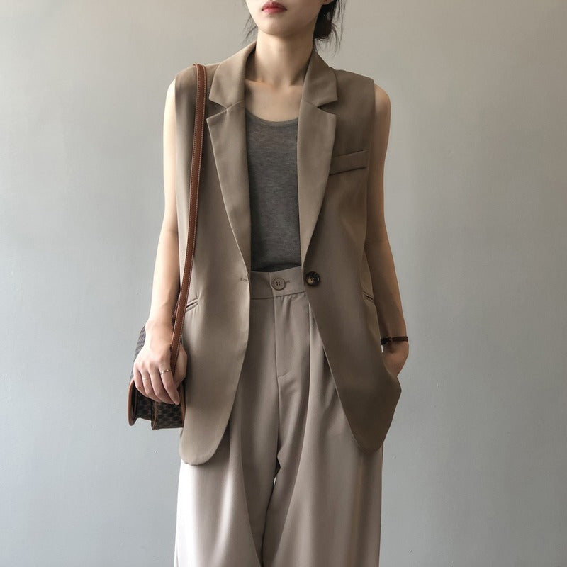 Levoire | Blazer Sans Manches Brun Pour Femmes Julie