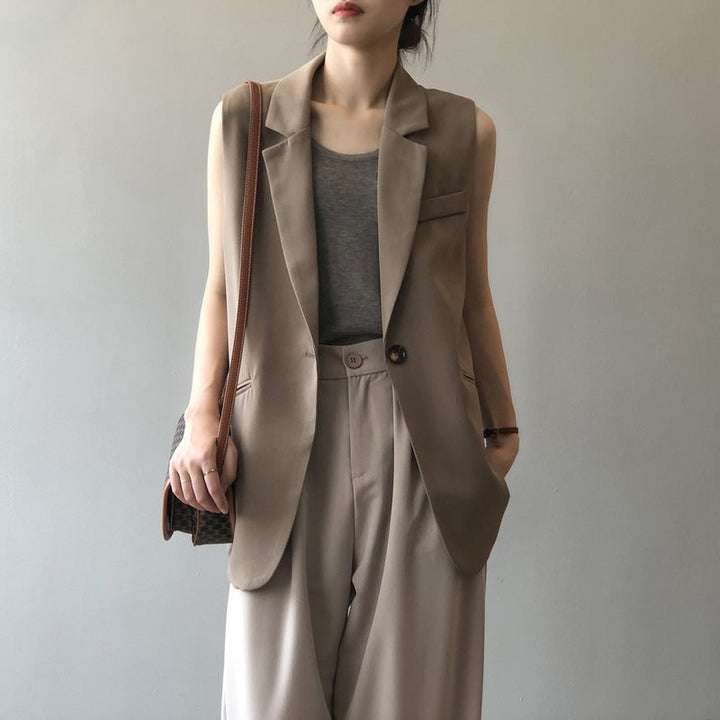 Levoire | Blazer Sans Manches Brun Pour Femmes Julie