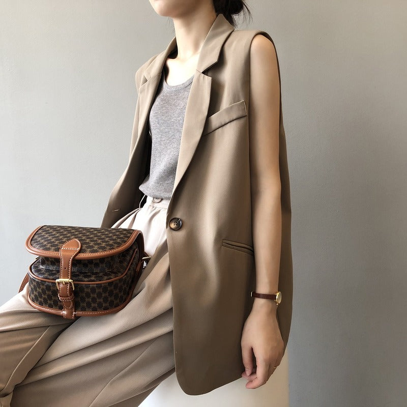 Levoire | Blazer Sans Manches Brun Pour Femmes Julie