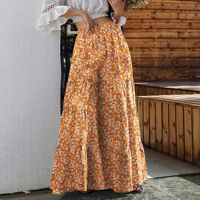 Levoire | Pantalon Avec Motif Floral Jaune