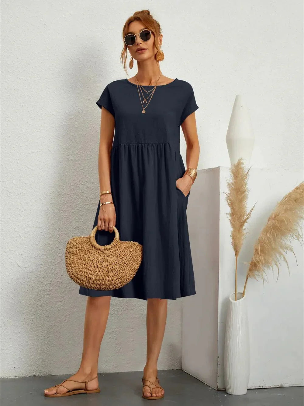 Levoire | Robe Élégante Pour Femmes Marine bleu