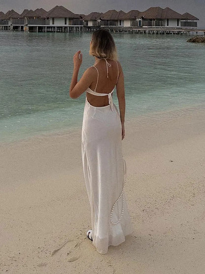 Levoire | Sans Manches Hult Décolleté Maxi Robe