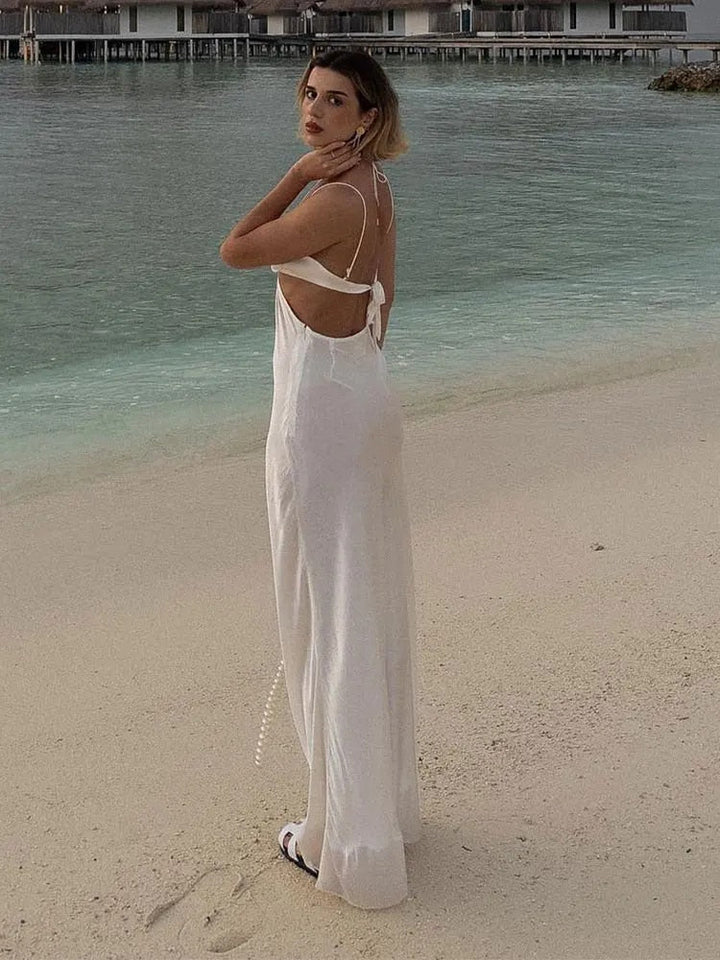 Levoire | Sans Manches Hult Décolleté Maxi Robe