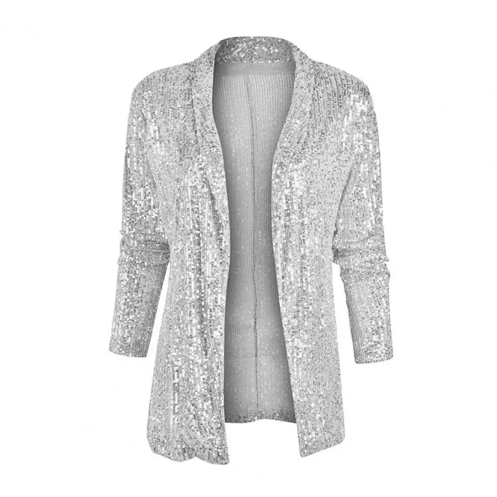 Levoire | Blazer À Sequins Scintillant Élégant Et Glamoureux Argent