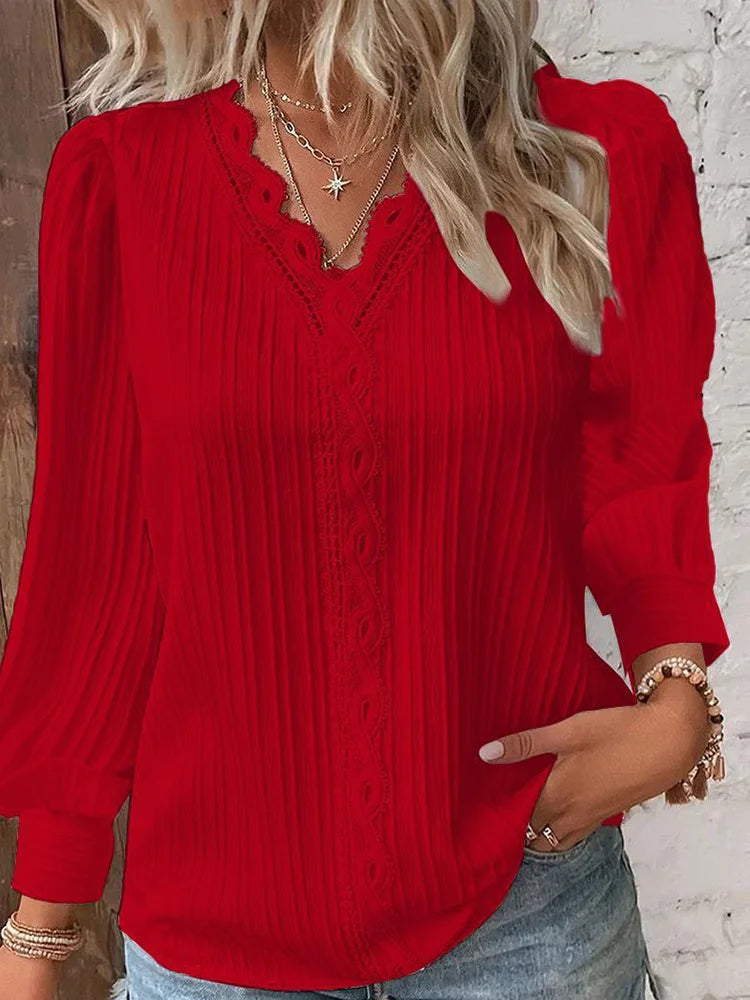Levoire | Blouse Oversize Avec Allure Mode Rouge