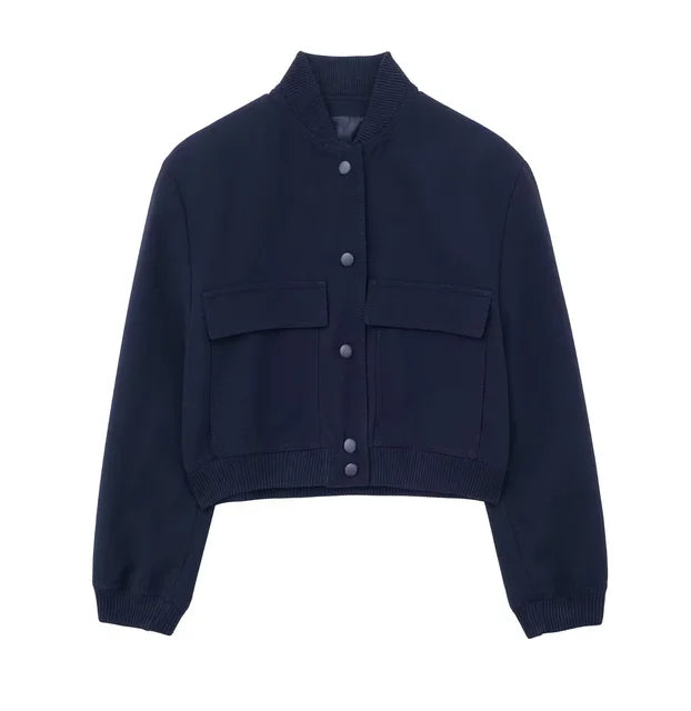 Levoire | Veste Bomber Élégante Bleu foncé