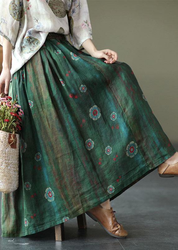Levoire | Jupettes En Lin De Motif Mustankukka, Taille Élastique, Été