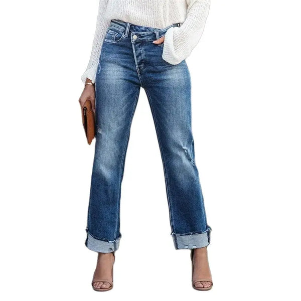 Levoire | Pantalon En Denim Décontracté Bleu