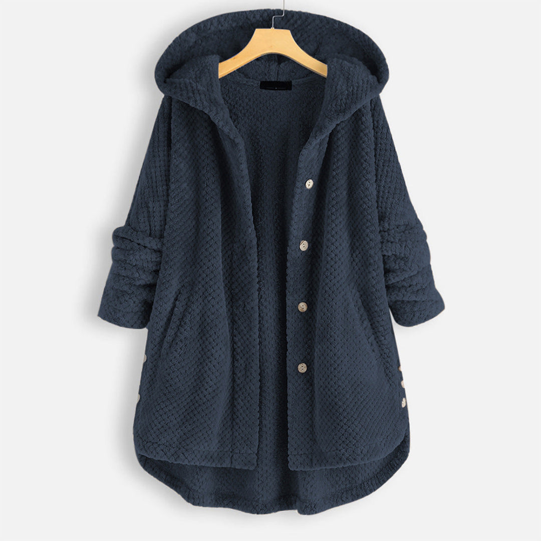 Levoire - Veste à capuche en polaire réversible d'hiver Bleu
