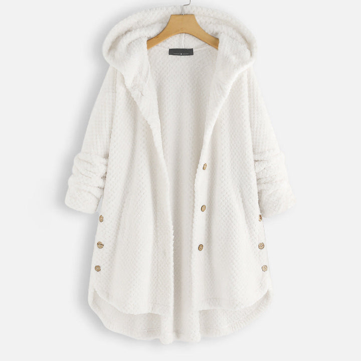 Levoire - Veste à capuche en polaire réversible d'hiver Blanc