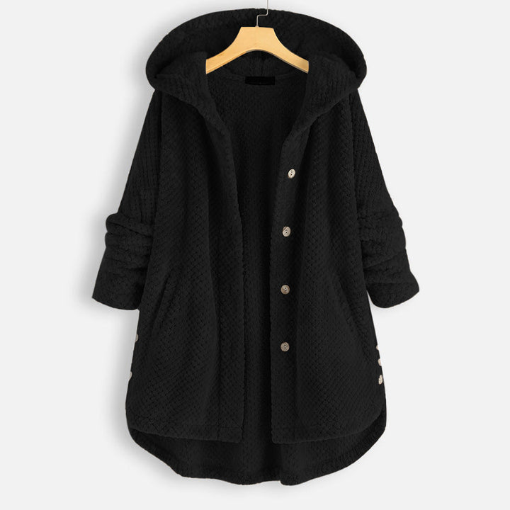 Levoire - Veste à capuche en polaire réversible d'hiver Noir