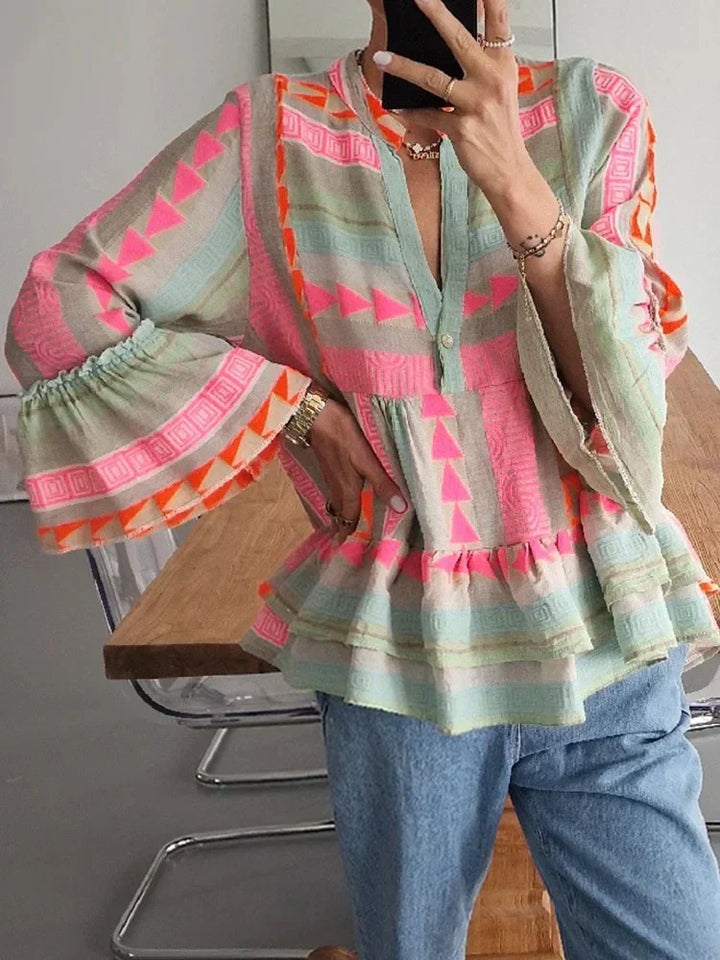 Levoire | Chemise Géométrique Pour Femmes