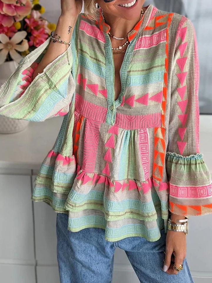 Levoire | Chemise Géométrique Pour Femmes