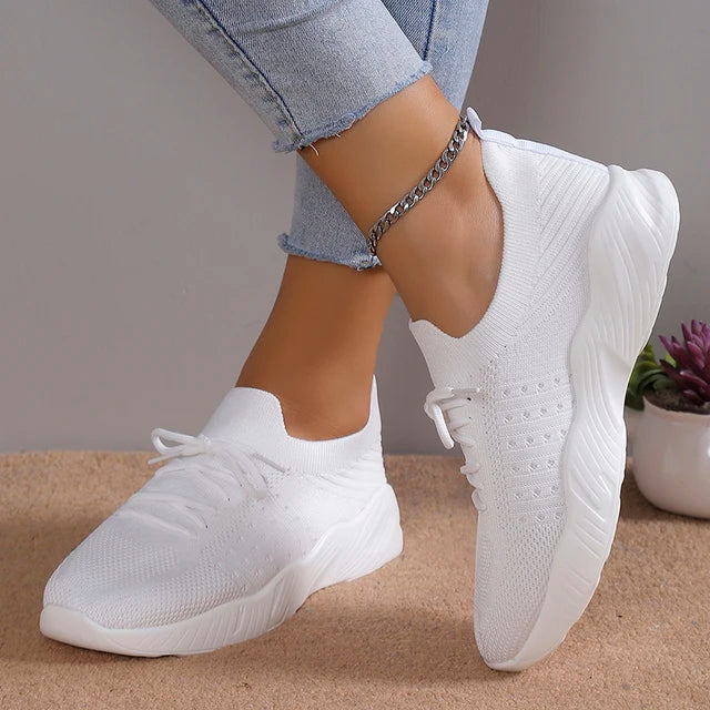 Levoire | Femmes Décontracté Confortable Baskets Blanc