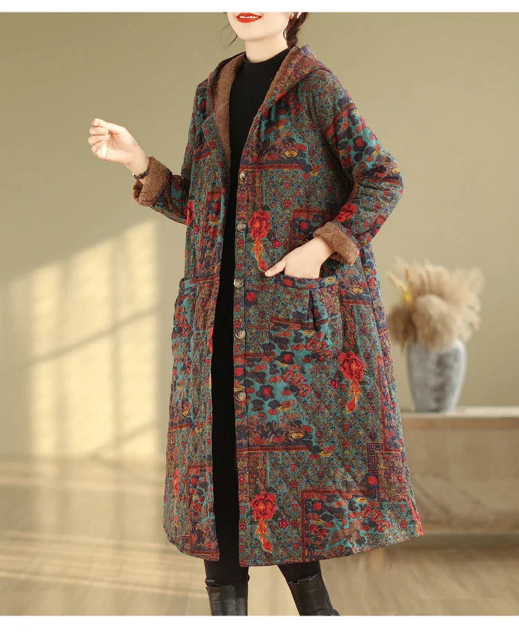 Levoire | Veste Longue Élégante Avec Capuche