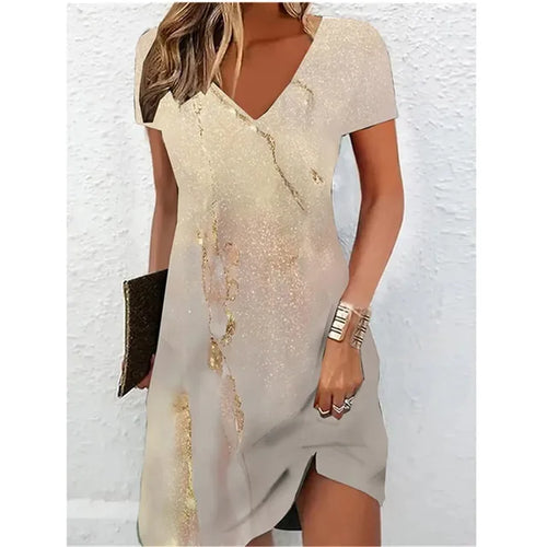 Levoire | Robe Cocktail Beige À Paillettes