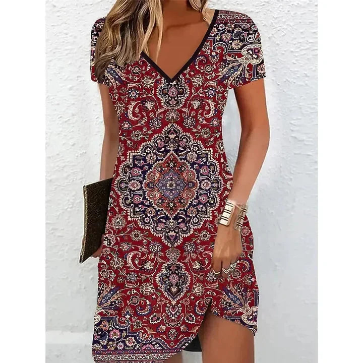 Levoire | Robe Cocktail Beige À Paillettes Lilas
