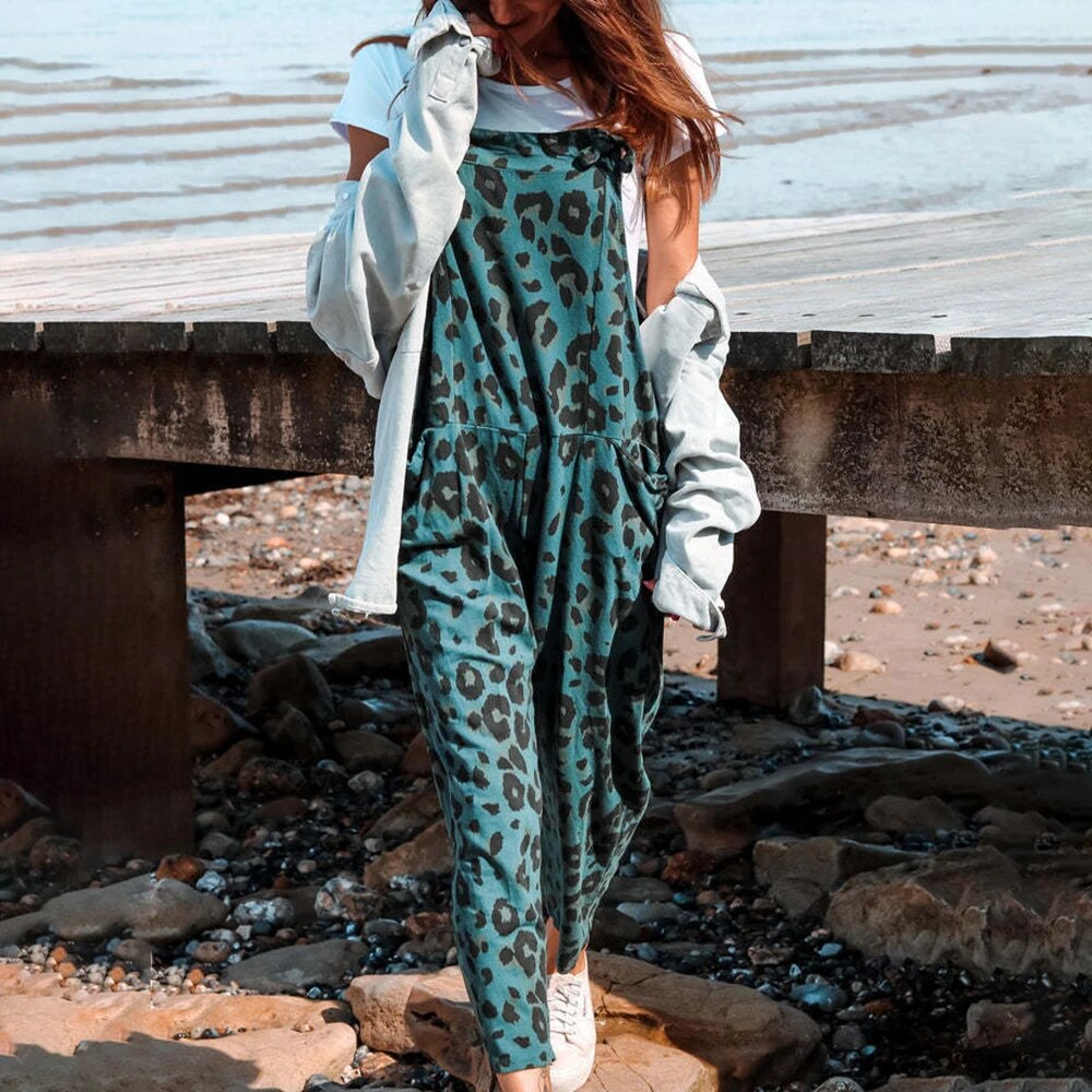 Levoire | Combinaison Léopard Imprimée Vert