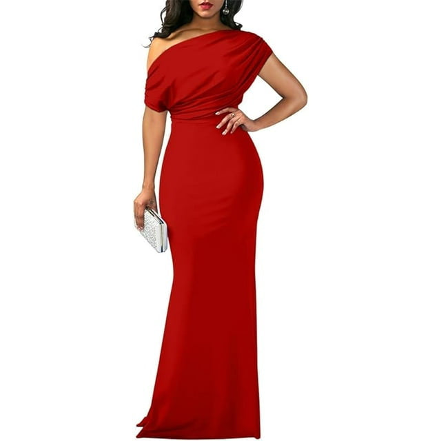 Levoire | Robe Longue À Col Haut Élégante Rot