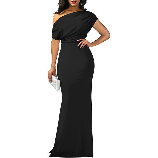 Levoire | Robe Longue À Col Haut Élégante Noir (Presque épuisé)