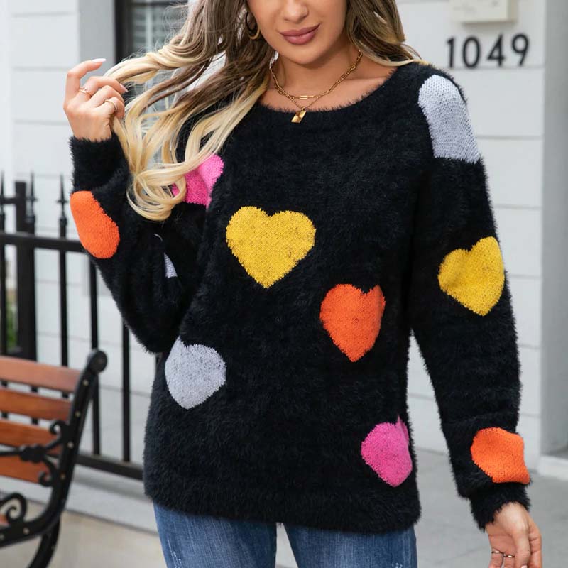 Levoire | En Tricot À Motif Coeur