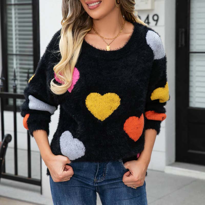 Levoire | En Tricot À Motif Coeur